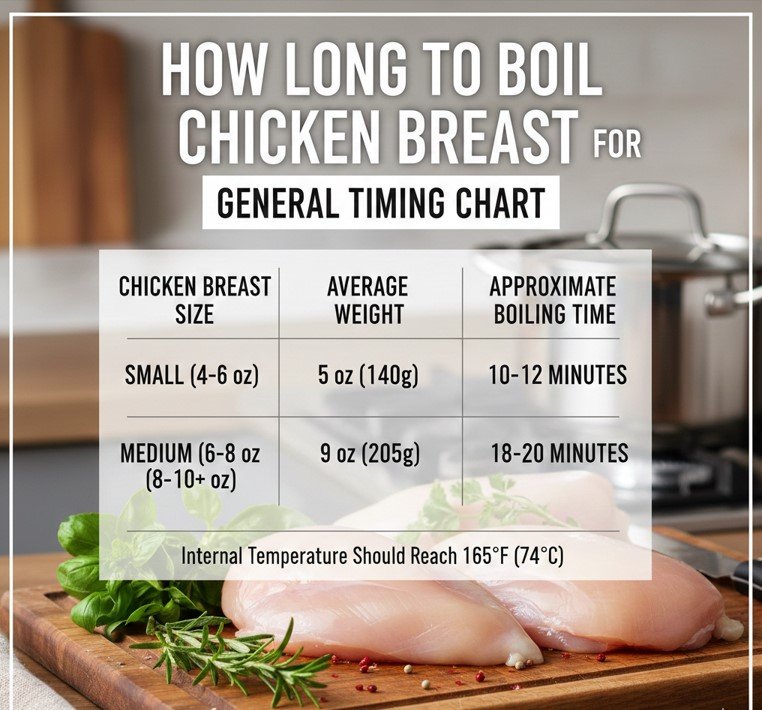 How Long to Boil Chicken Breast For General Timing Chart