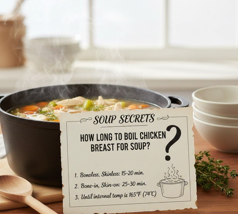 How Long to Boil Chicken Breast for Soup