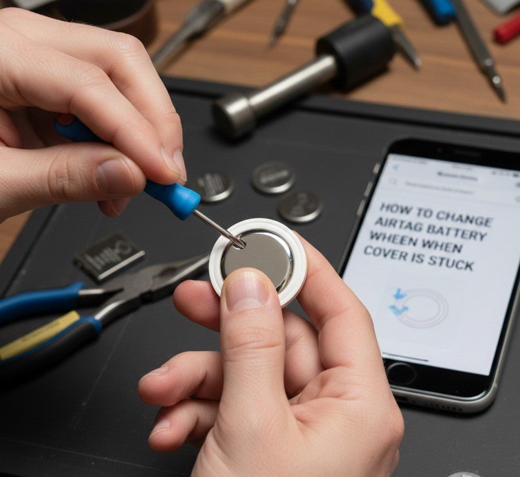 How to Change AirTag Battery When the Cover Is Stuck