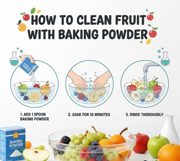 How to Clean Fruit with Baking Powder