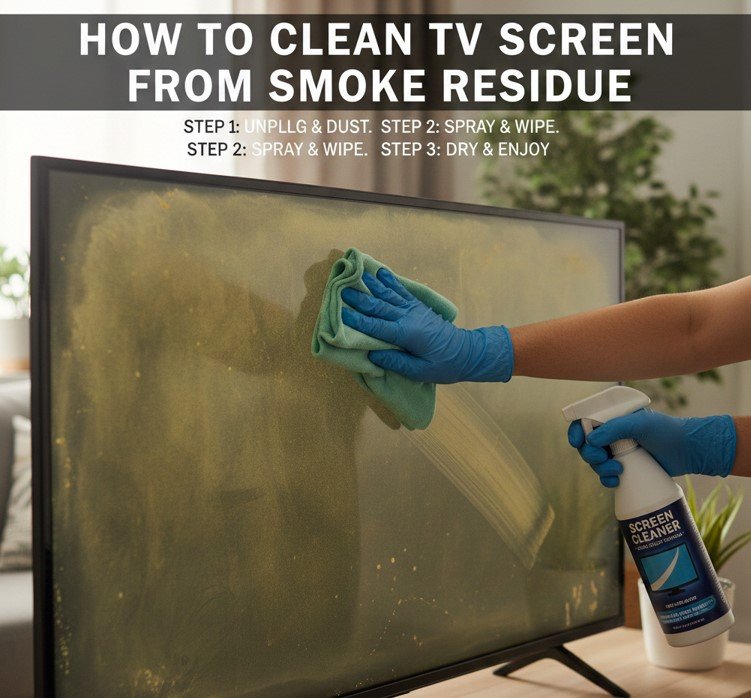 How to Clean TV Screen From Smoke Residue