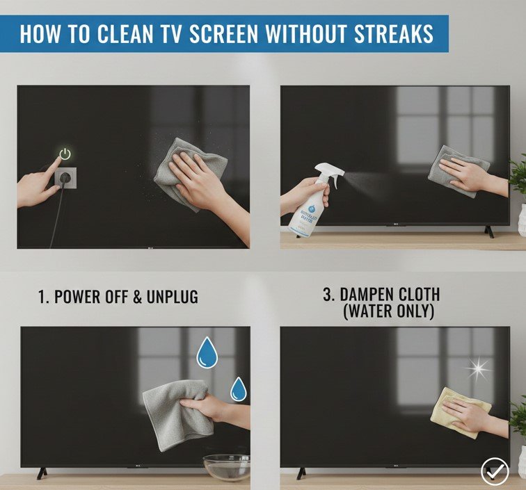 How to Clean TV Screen Without Streaks 1