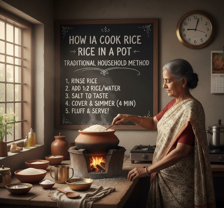 How to Cook Rice in a Pot Traditional Household Method
