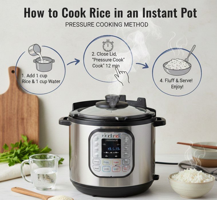 How to Cook Rice in an Instant Pot Pressure Cooking Method