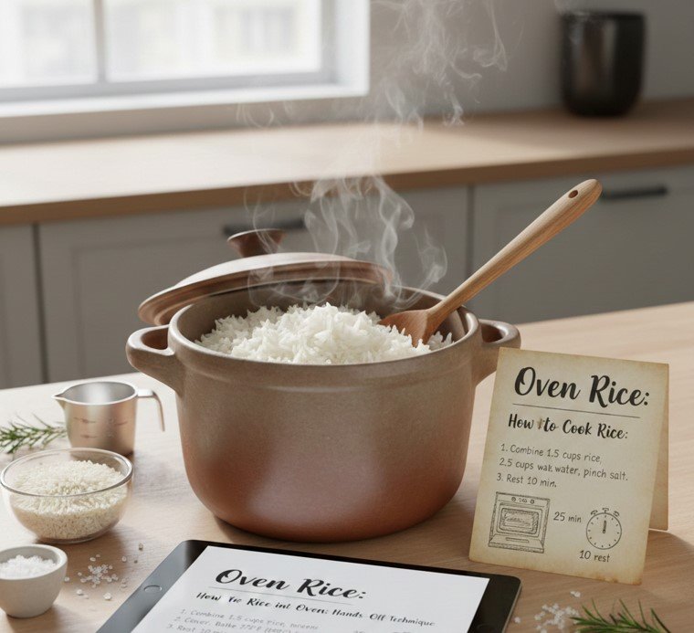 How to Cook Rice in the Oven Hands Off Technique