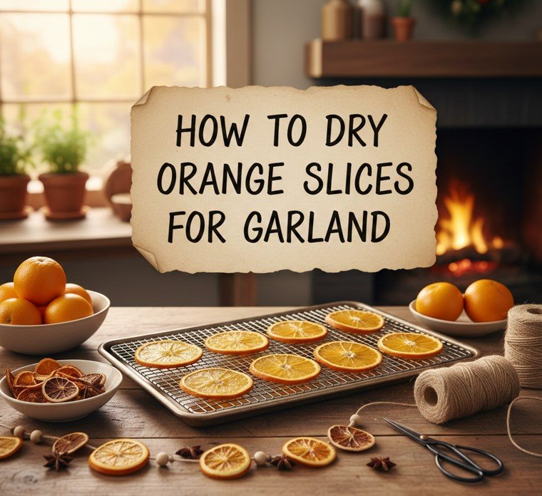 How to Dry Orange Slices for Garland