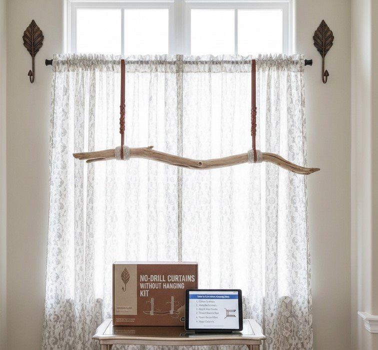 How to Hang Curtains Without Drilling
