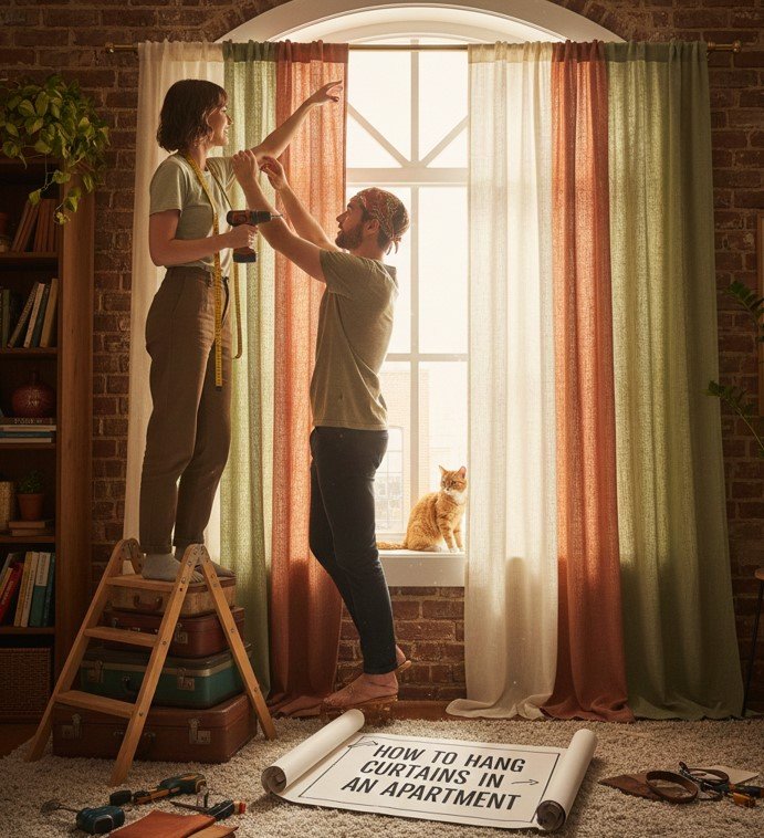 How to Hang Curtains in an Apartment