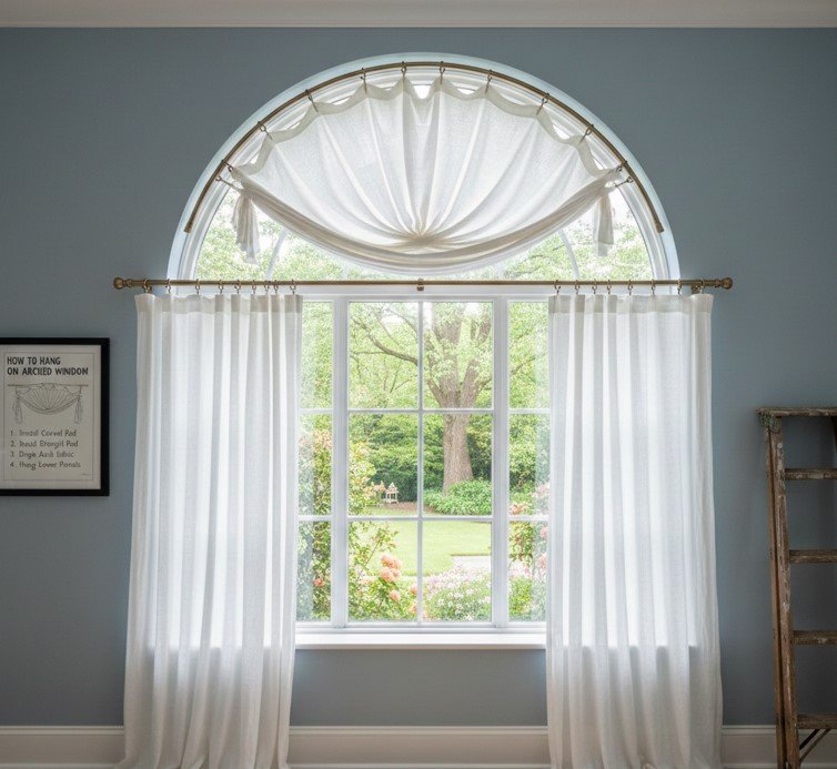 How to Hang Curtains on an Arched Window