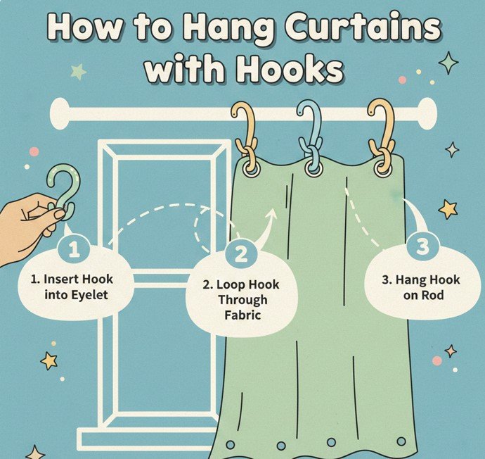 How to Hang Curtains with Hooks