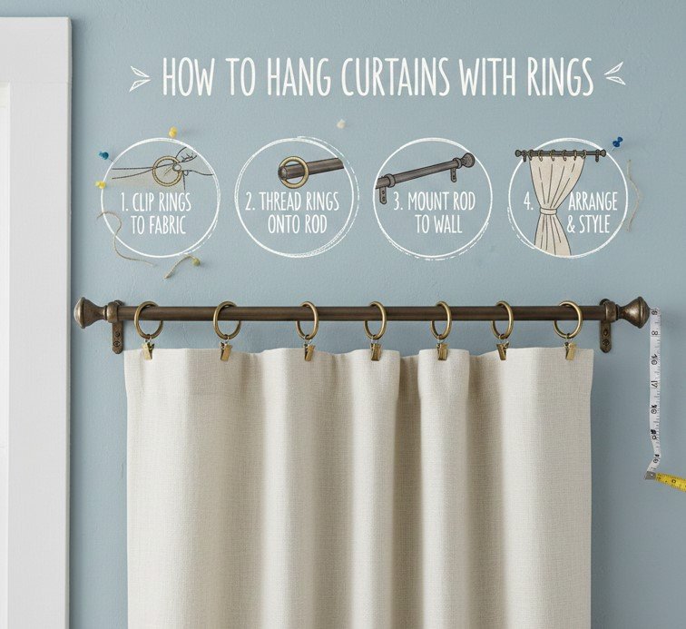 How to Hang Curtains with Rings