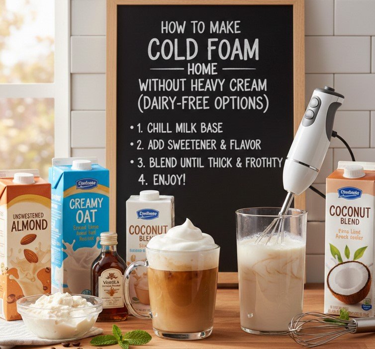 How to Make Cold Foam at Home Without Heavy Cream Dairy Free Options
