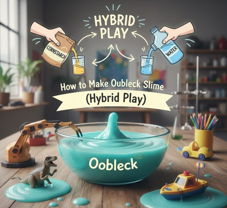 How to Make Oobleck Slime Hybrid Play