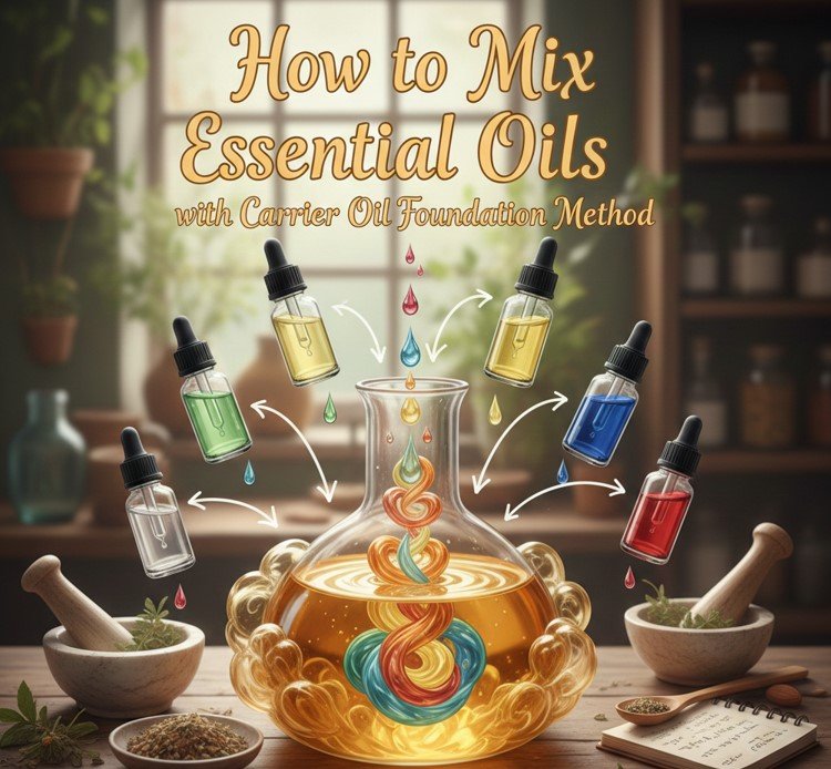 How to Mix Essential Oils with Carrier Oil Foundation Method