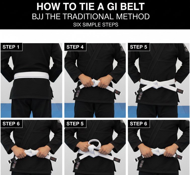 How to Tie a Gi Belt BJJ The Traditional Method