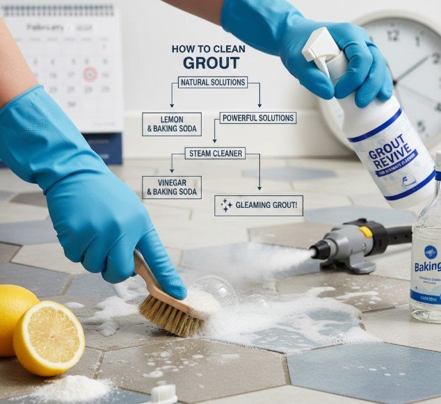 how to clean grout